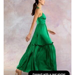 Cynthia Rowley emerald green long dress